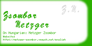 zsombor metzger business card